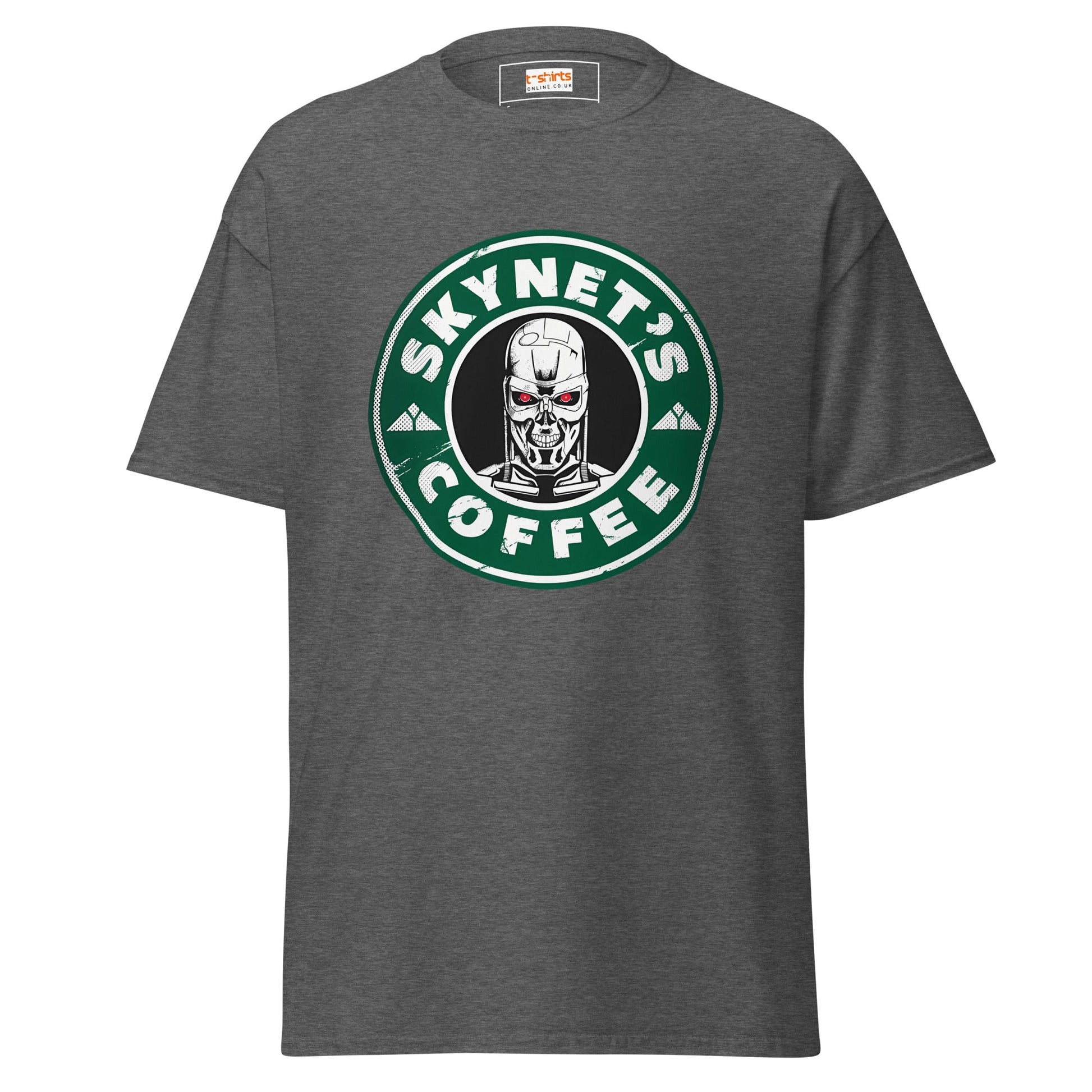 Skynets Coffee | Movie Parody T-Shirt - Dark Heather - T-Shirts Online
