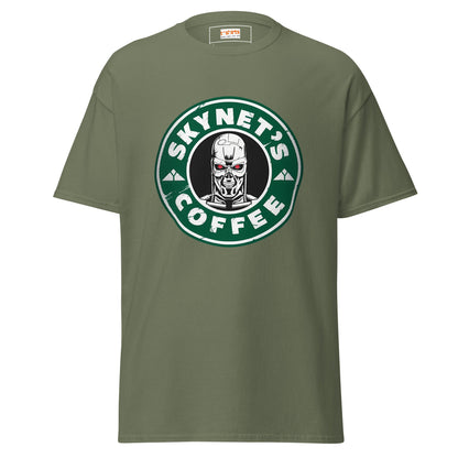 Skynets Coffee | Movie Parody T-Shirt - Military Green - T-Shirts Online