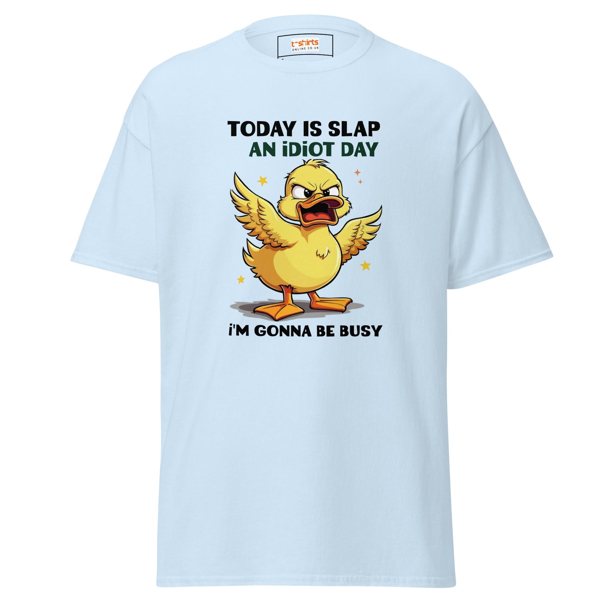Slap an Idiot Day | Duck T-Shirt - Light Blue - T-Shirts Online