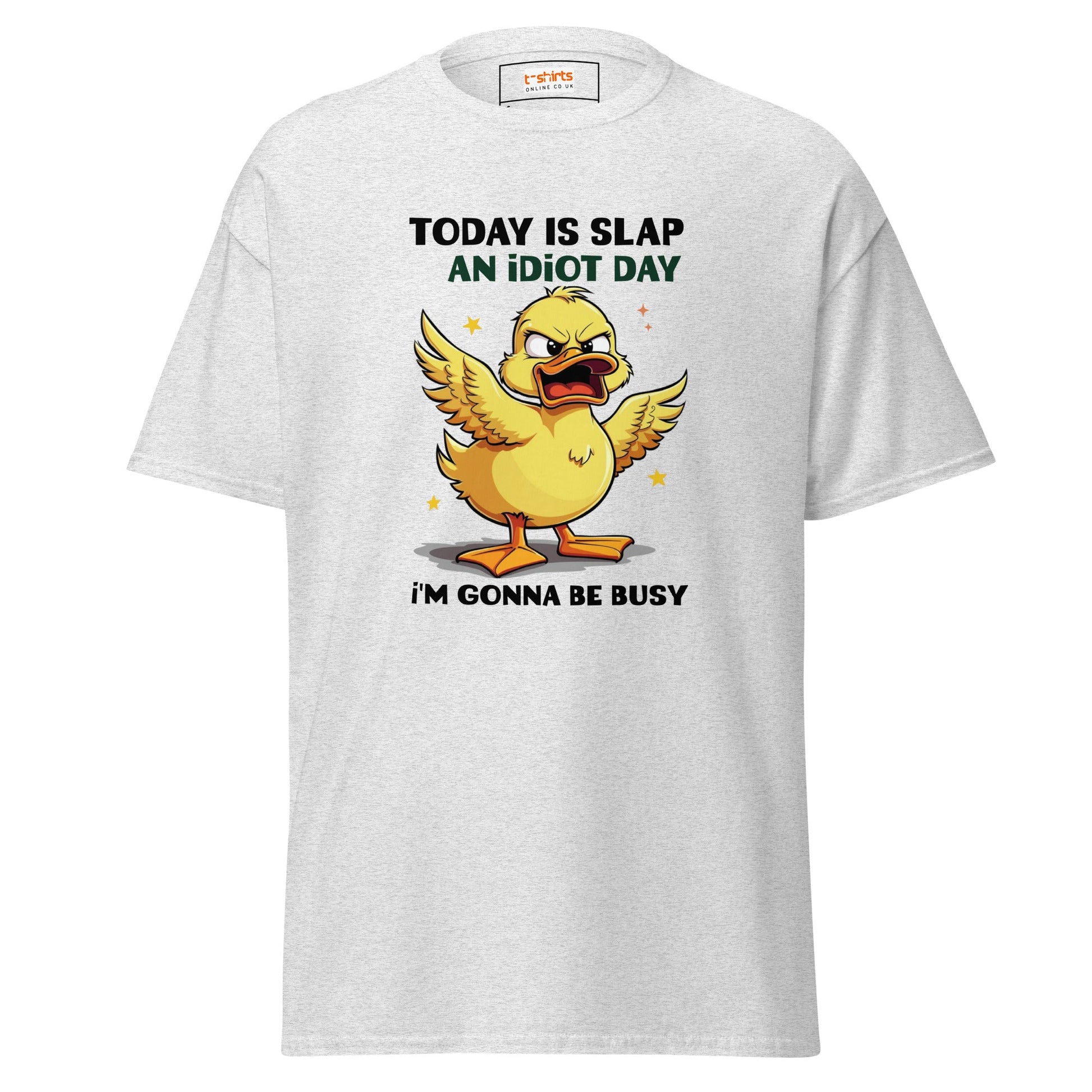 Slap an Idiot Day | Duck T-Shirt - Ash - T-Shirts Online