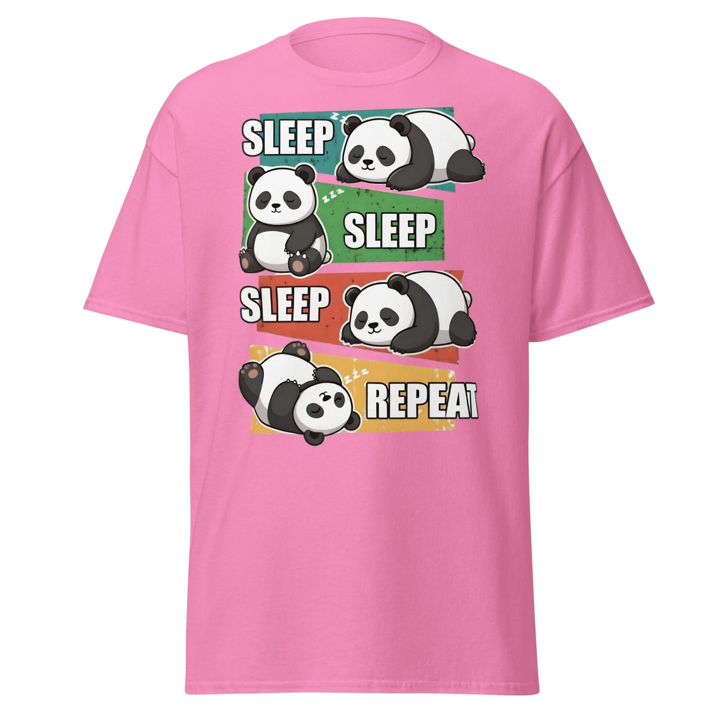 Sleep Sleep Sleep Repeat Panda T-Shirt - Cute Lazy Panda Tee - Azalea - T-Shirts Online