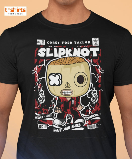Slipknot Corey Taylor Funko Style T-Shirt - Black - T-Shirts Online
