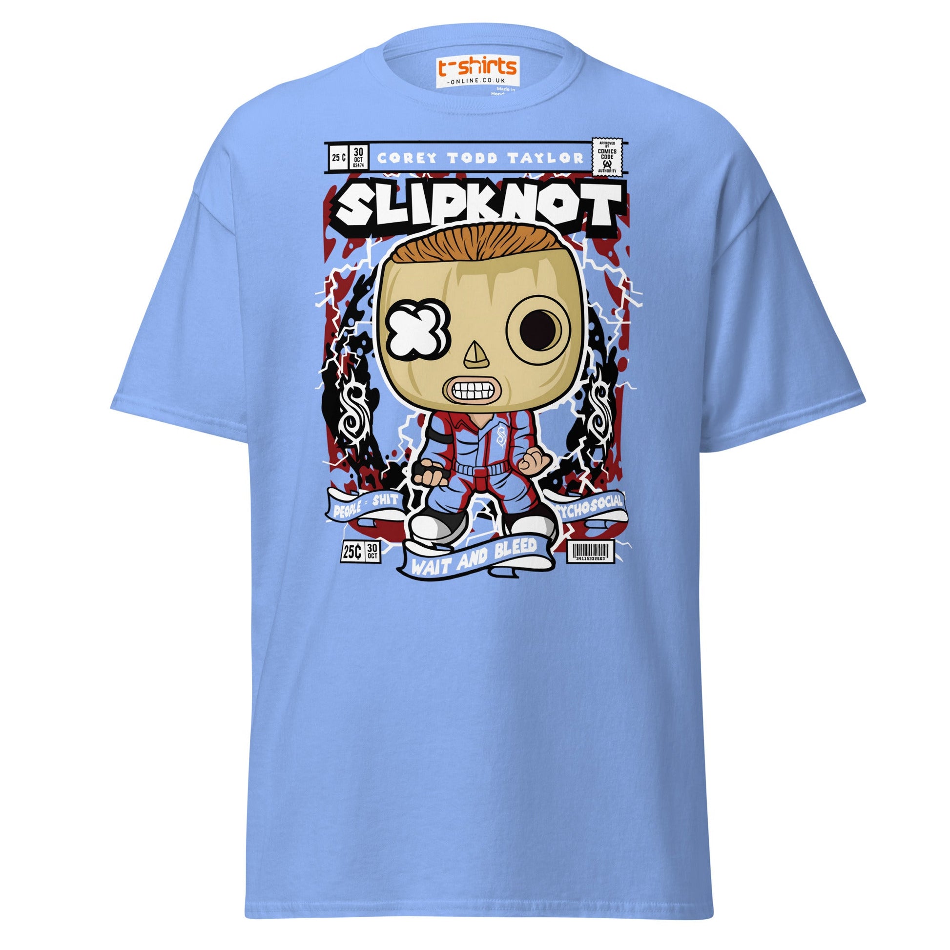 Slipknot Corey Taylor Funko Style T-Shirt - Carolina Blue - T-Shirts Online