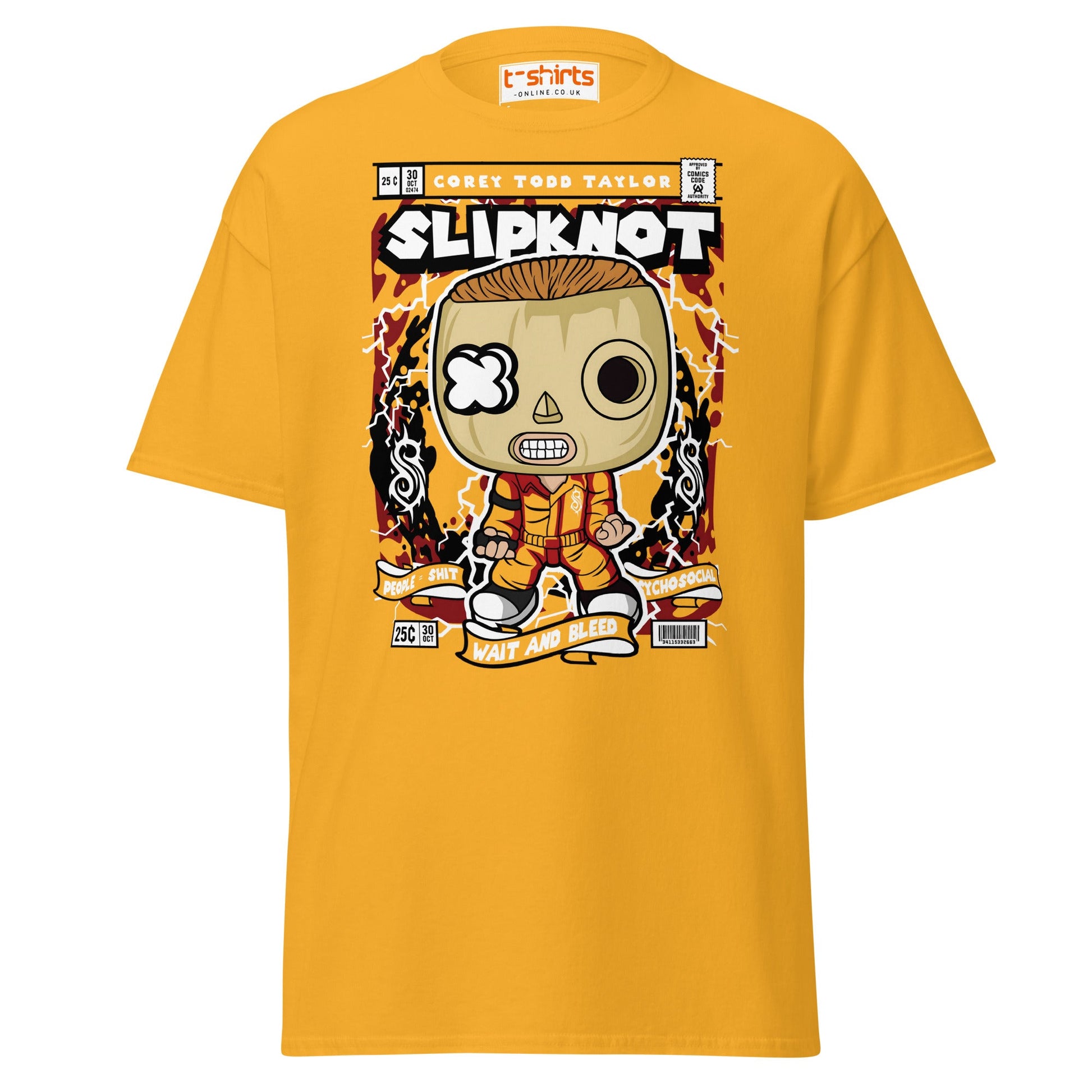 Slipknot Corey Taylor Funko Style T-Shirt - Gold - T-Shirts Online