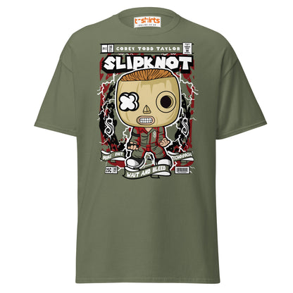 Slipknot Corey Taylor Funko Style T-Shirt - Military Green - T-Shirts Online