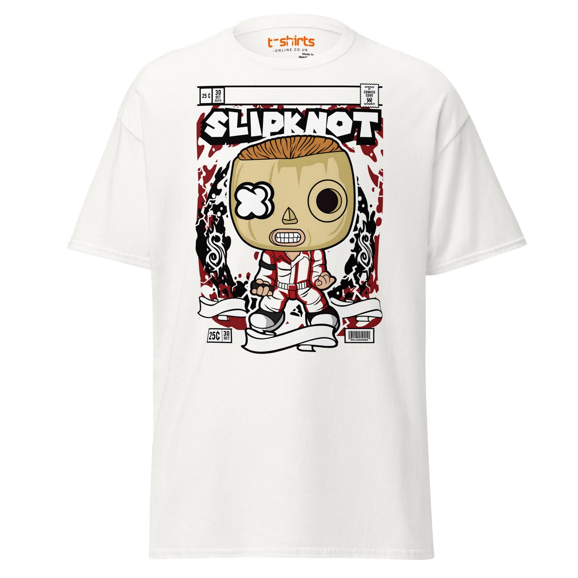 Slipknot Corey Taylor Funko Style T-Shirt - White - T-Shirts Online