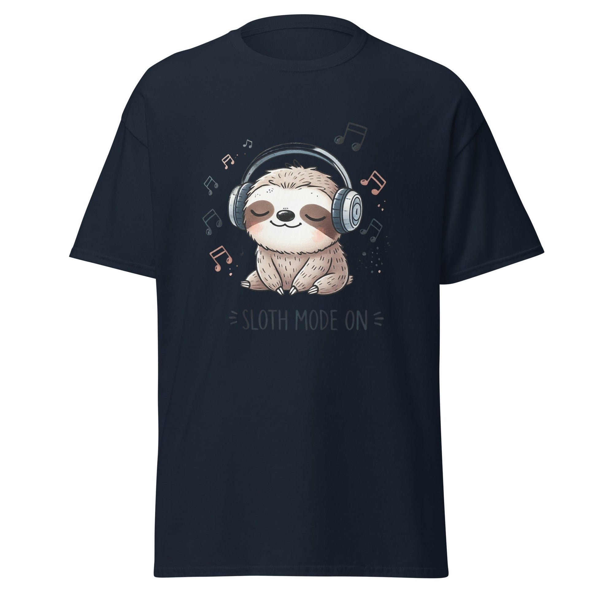 Sloth Mode On | Sloth T-Shirt - Navy - T-Shirts Online