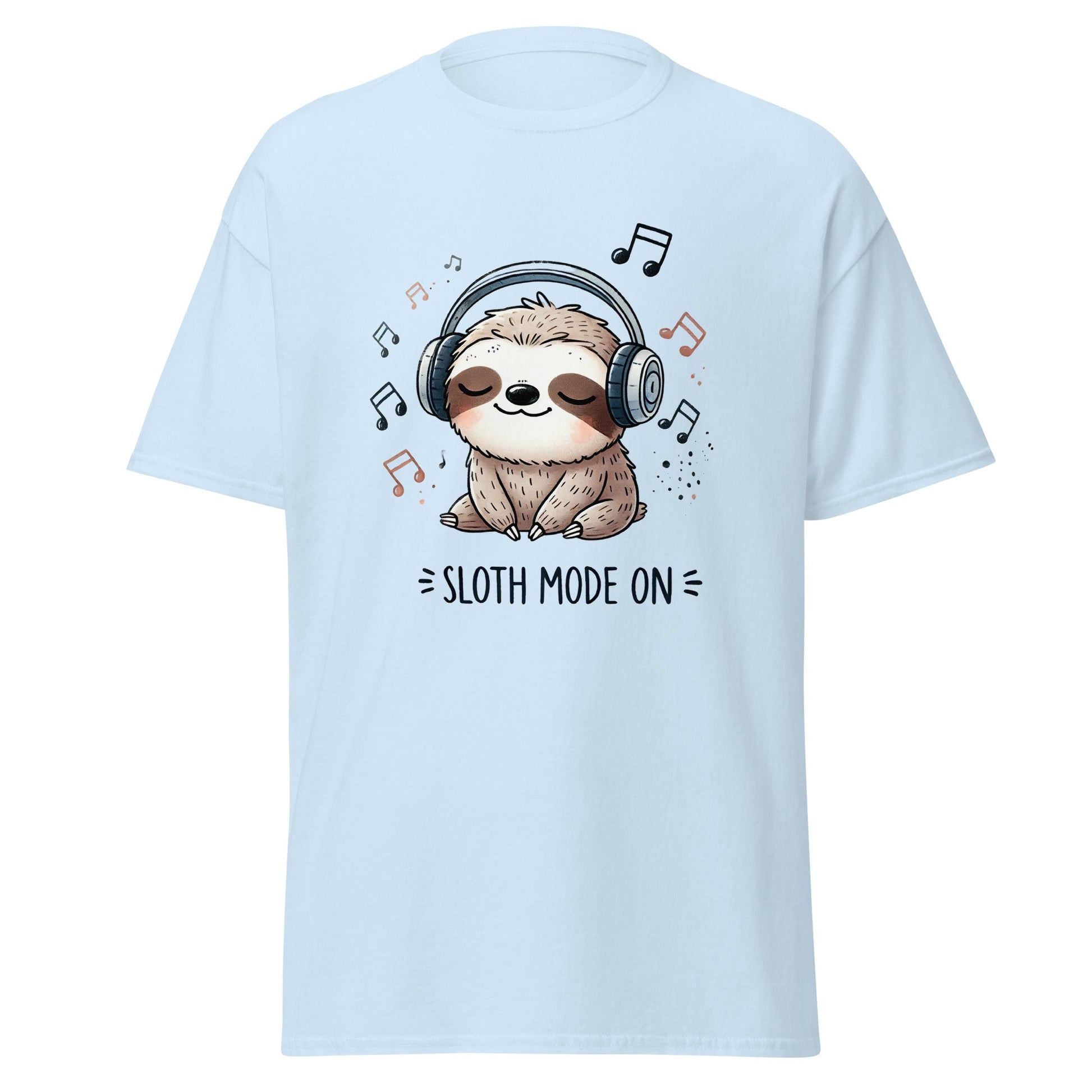 Sloth Mode On | Sloth T-Shirt - Light Blue - T-Shirts Online