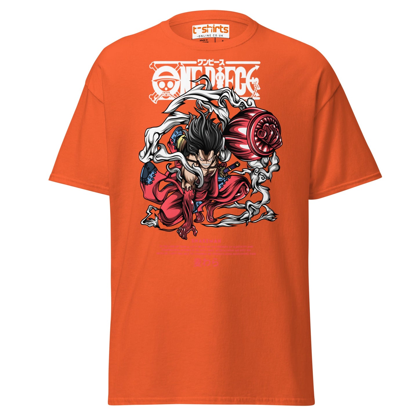 Snakeman Gear 4 T-Shirt – Anime Fighter Power Tee - Orange - T-Shirts Online