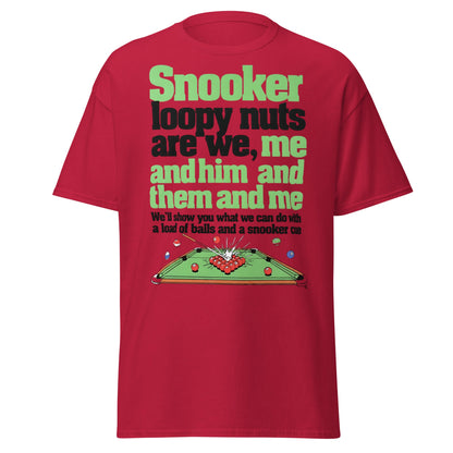 Snooker Loopy Nuts Retro Funny Snooker T-Shirt - Cardinal - T-Shirts Online