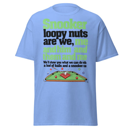 Snooker Loopy Nuts Retro Funny Snooker T-Shirt - Carolina Blue - T-Shirts Online