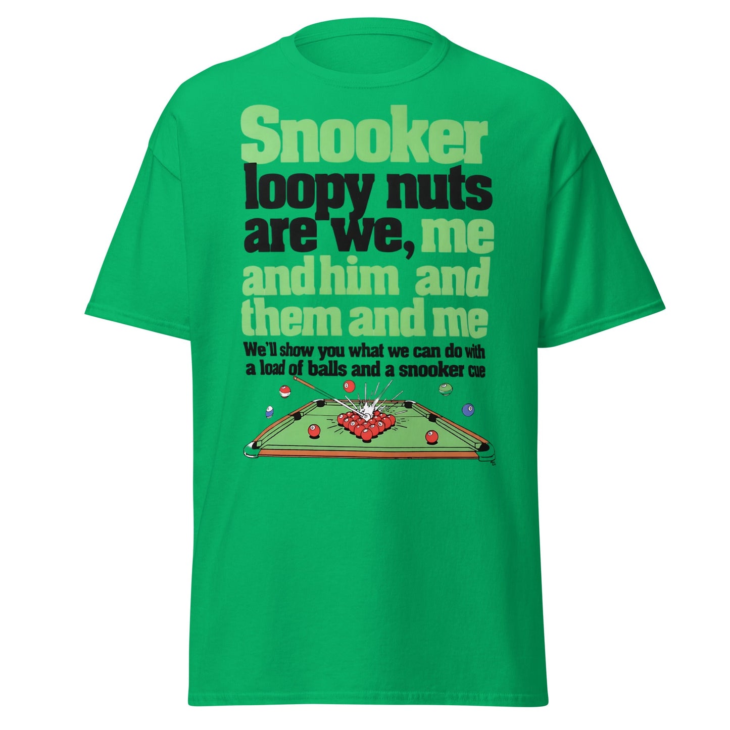 Snooker Loopy Nuts Retro Funny Snooker T-Shirt - Irish Green - T-Shirts Online