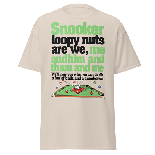 Snooker Loopy Nuts Retro Funny Snooker T-Shirt - Natural - T-Shirts Online