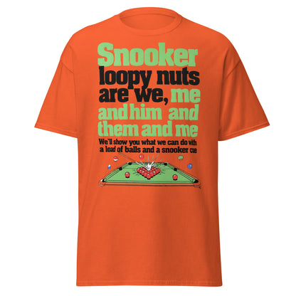 Snooker Loopy Nuts Retro Funny Snooker T-Shirt - Orange - T-Shirts Online