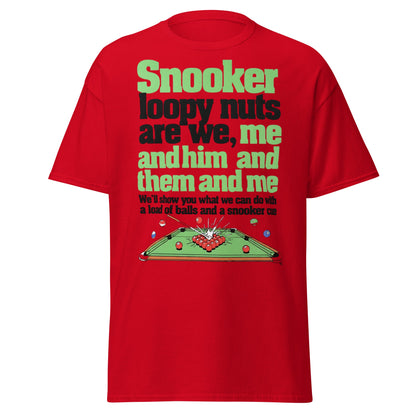 Snooker Loopy Nuts Retro Funny Snooker T-Shirt - Red - T-Shirts Online