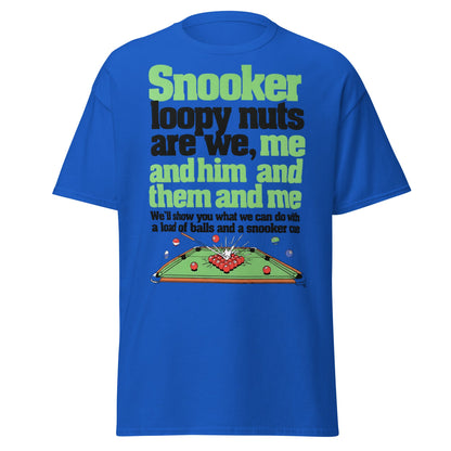 Snooker Loopy Nuts Retro Funny Snooker T-Shirt - Royal - T-Shirts Online