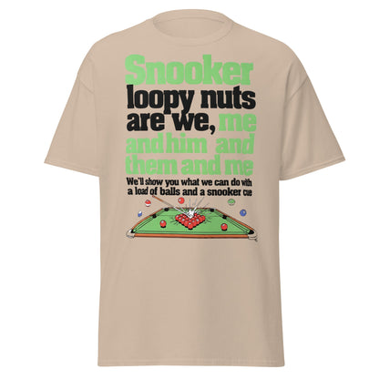 Snooker Loopy Nuts Retro Funny Snooker T-Shirt - Sand - T-Shirts Online
