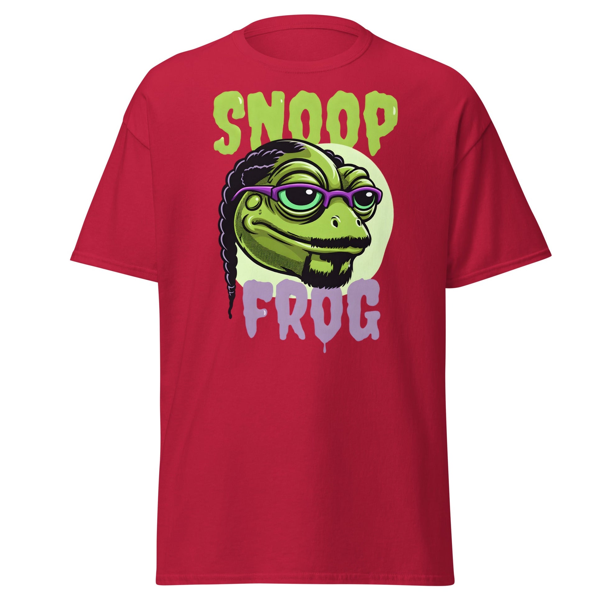 Snoop Frog T-Shirt | Funny Hip Hop Parody Graphic Tee - Cardinal - T-Shirts Online