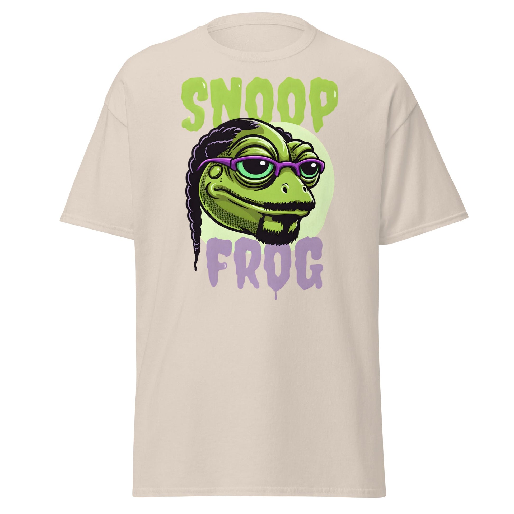 Snoop Frog T-Shirt | Funny Hip Hop Parody Graphic Tee - Natural - T-Shirts Online