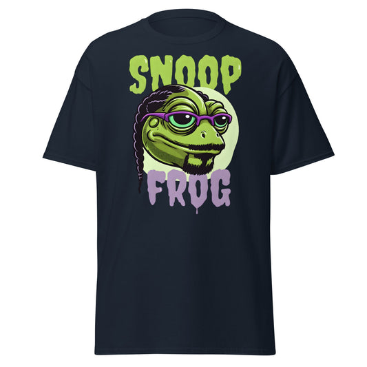 Snoop Frog T-Shirt | Funny Hip Hop Parody Graphic Tee - Navy - T-Shirts Online