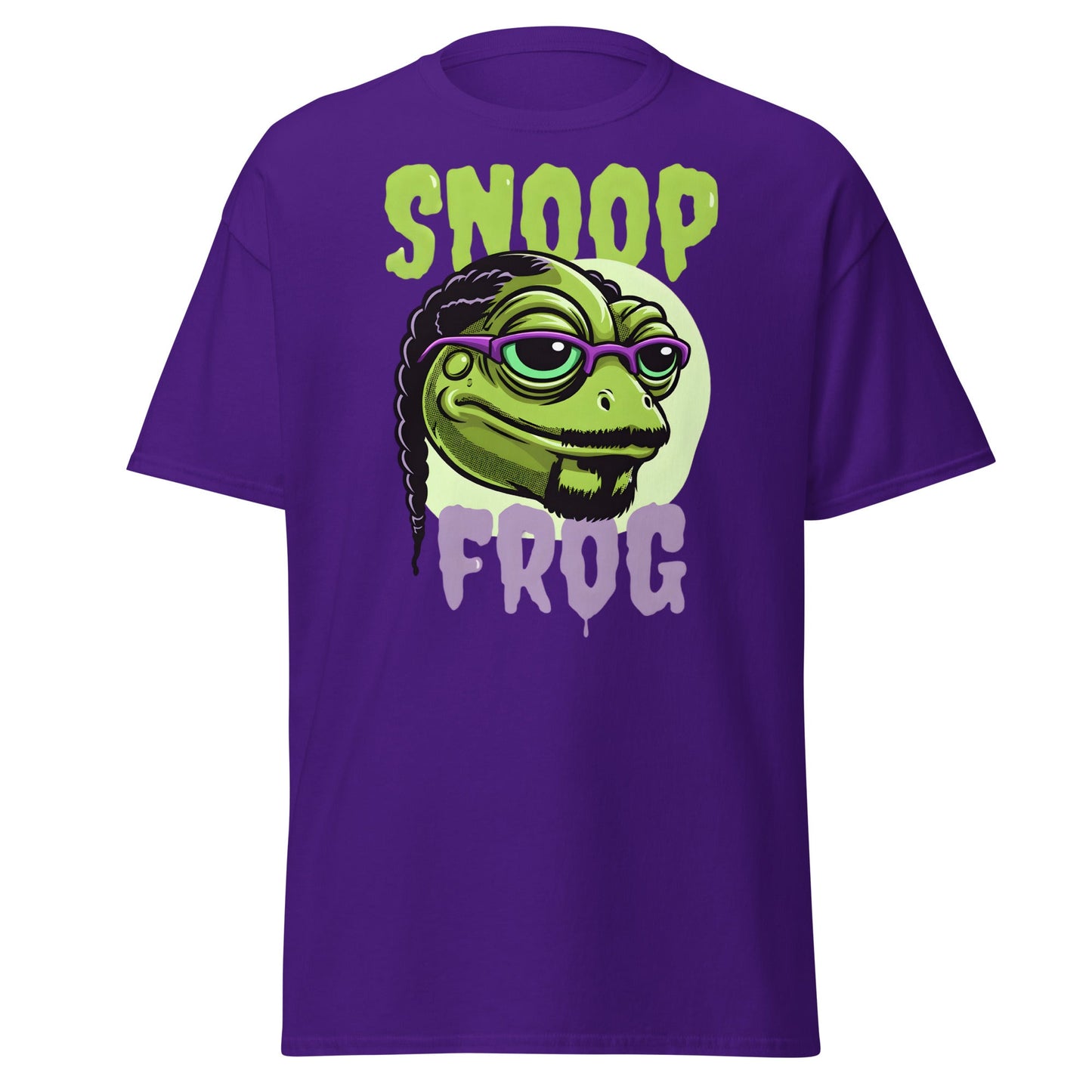 Snoop Frog T-Shirt | Funny Hip Hop Parody Graphic Tee - Purple - T-Shirts Online
