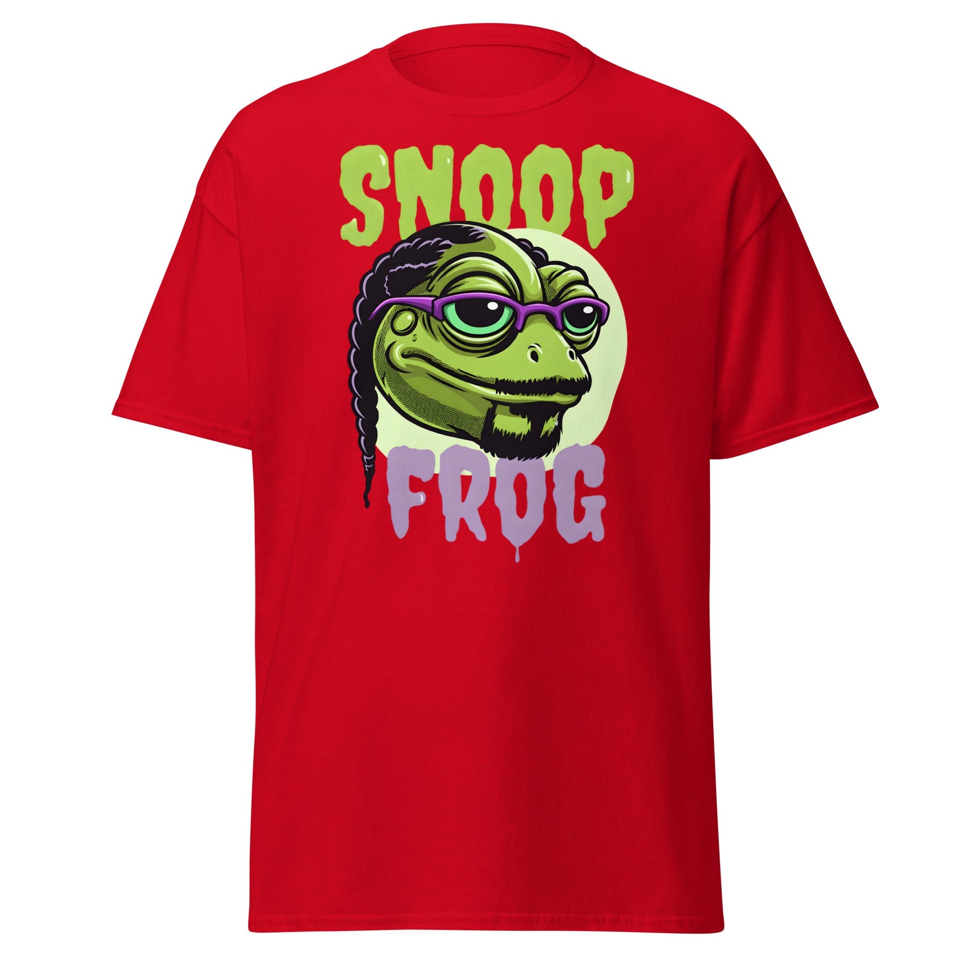 Snoop Frog T-Shirt | Funny Hip Hop Parody Graphic Tee - Red - T-Shirts Online