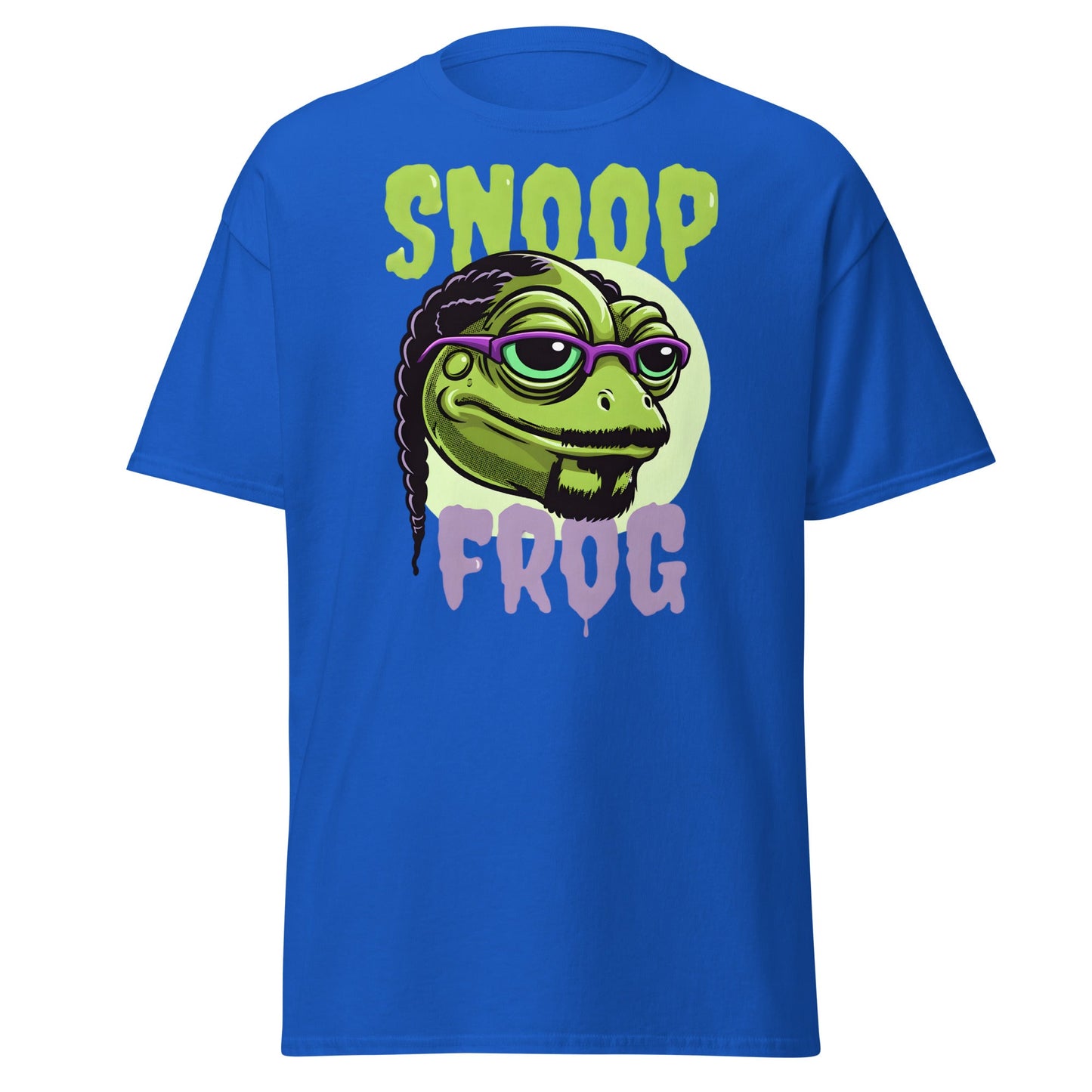 Snoop Frog T-Shirt | Funny Hip Hop Parody Graphic Tee - Royal - T-Shirts Online