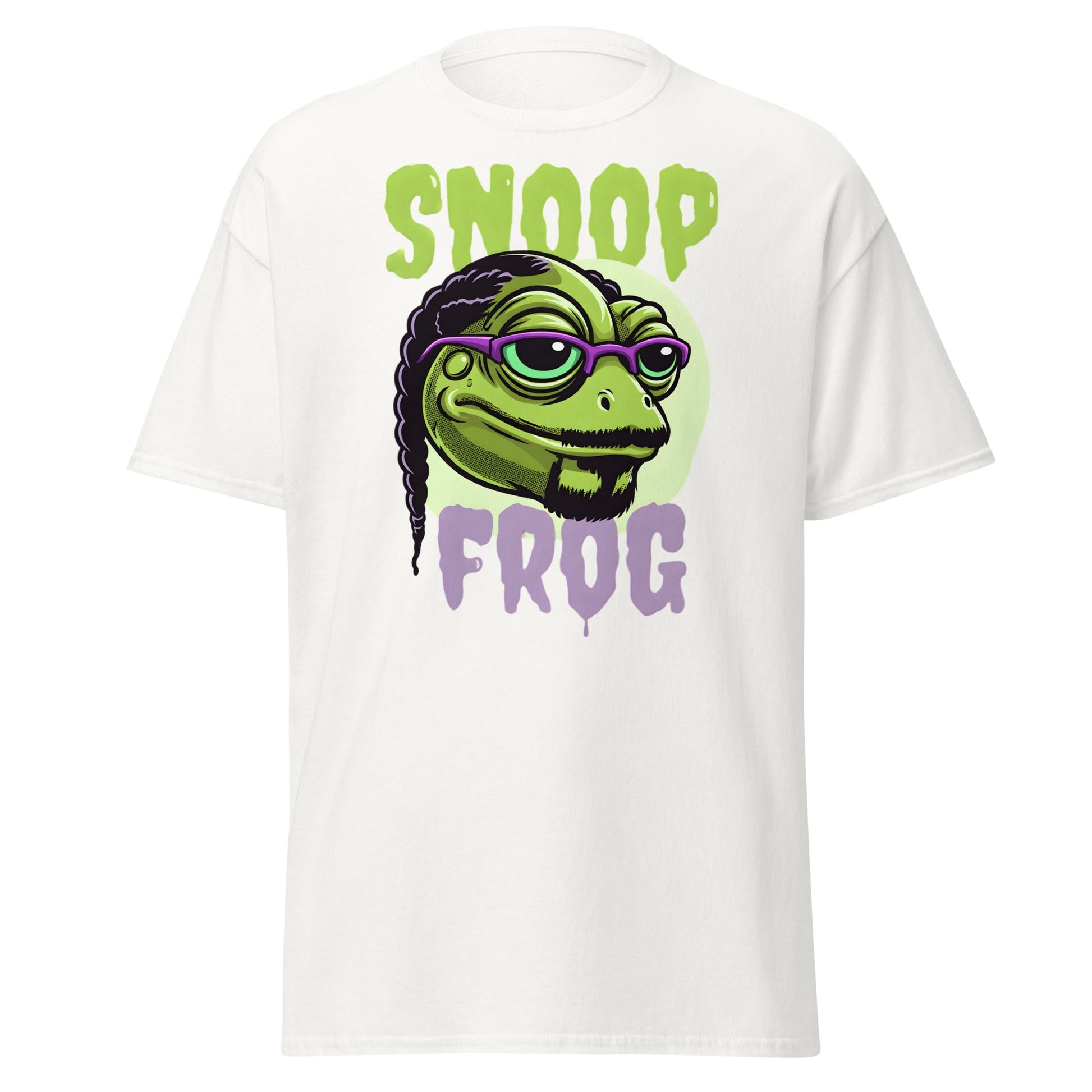 Snoop Frog T-Shirt | Funny Hip Hop Parody Graphic Tee - White - T-Shirts Online