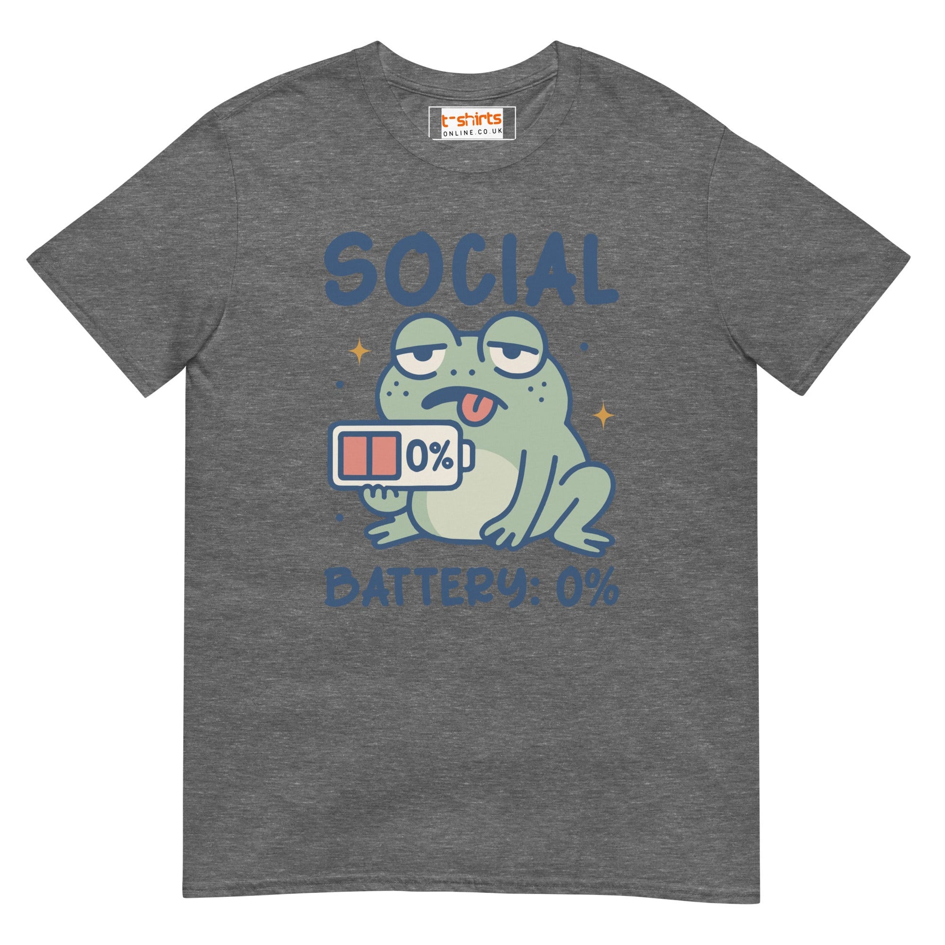 Social Battery T-Shirt - Graphite Heather - T-Shirts Online