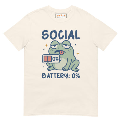 Social Battery T-Shirt - Natural - T-Shirts Online