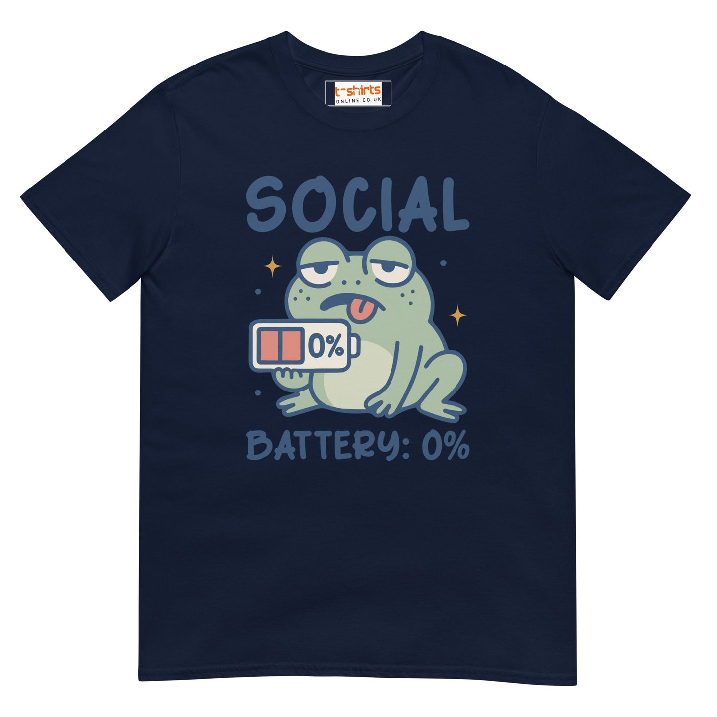 Social Battery T-Shirt - Navy - T-Shirts Online