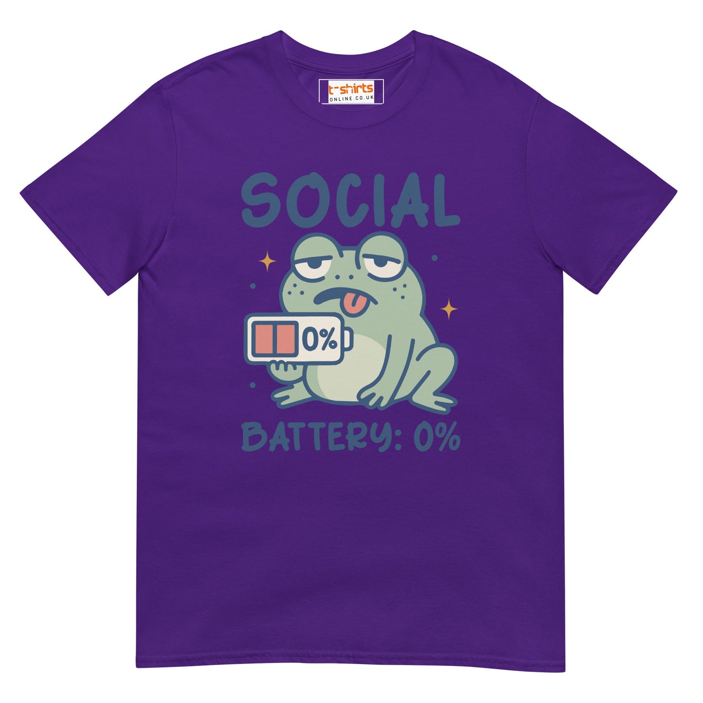Social Battery T-Shirt - Purple - T-Shirts Online
