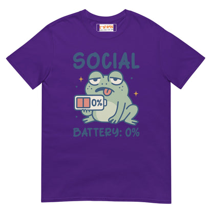 Social Battery T-Shirt - Purple - T-Shirts Online