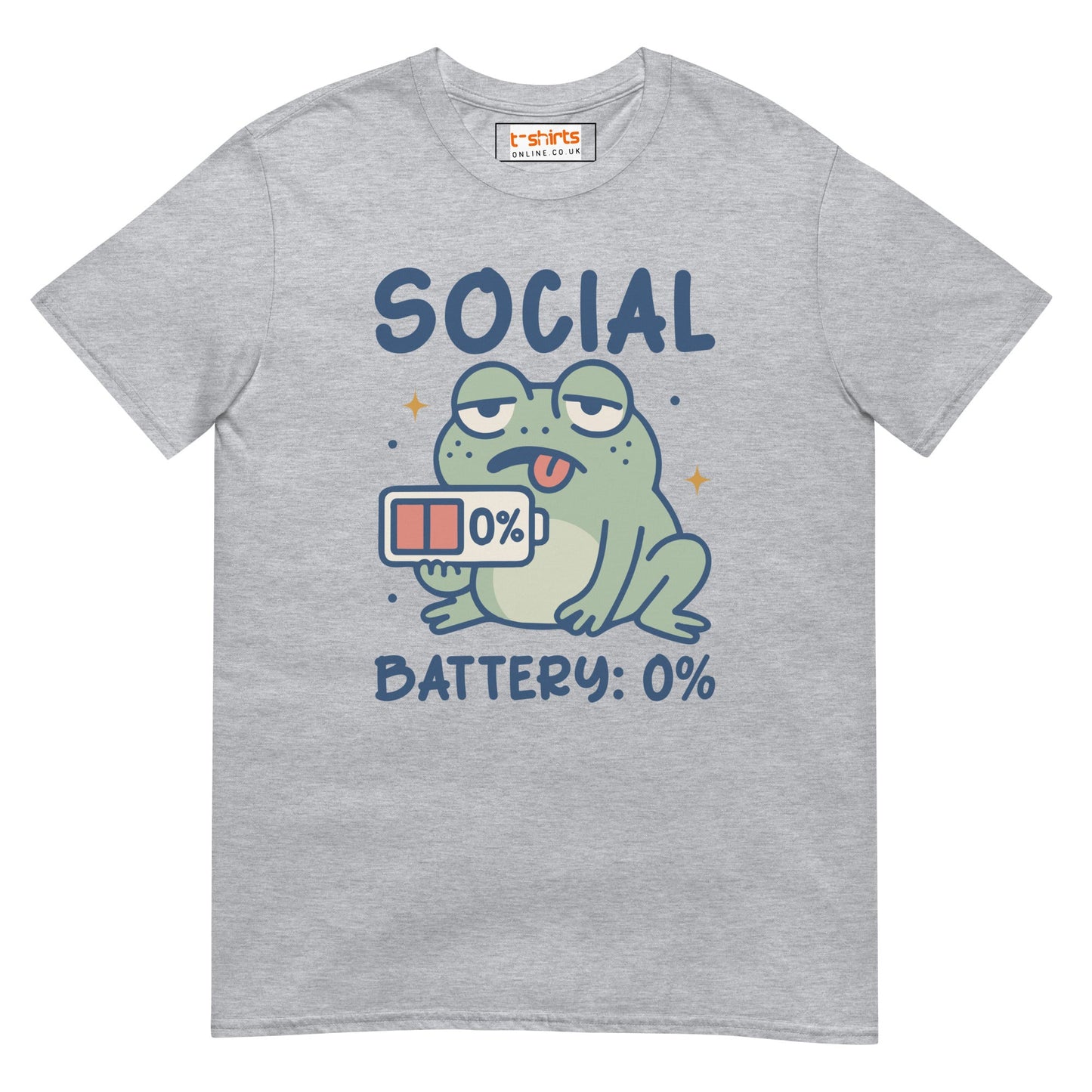 Social Battery T-Shirt - Sport Grey - T-Shirts Online
