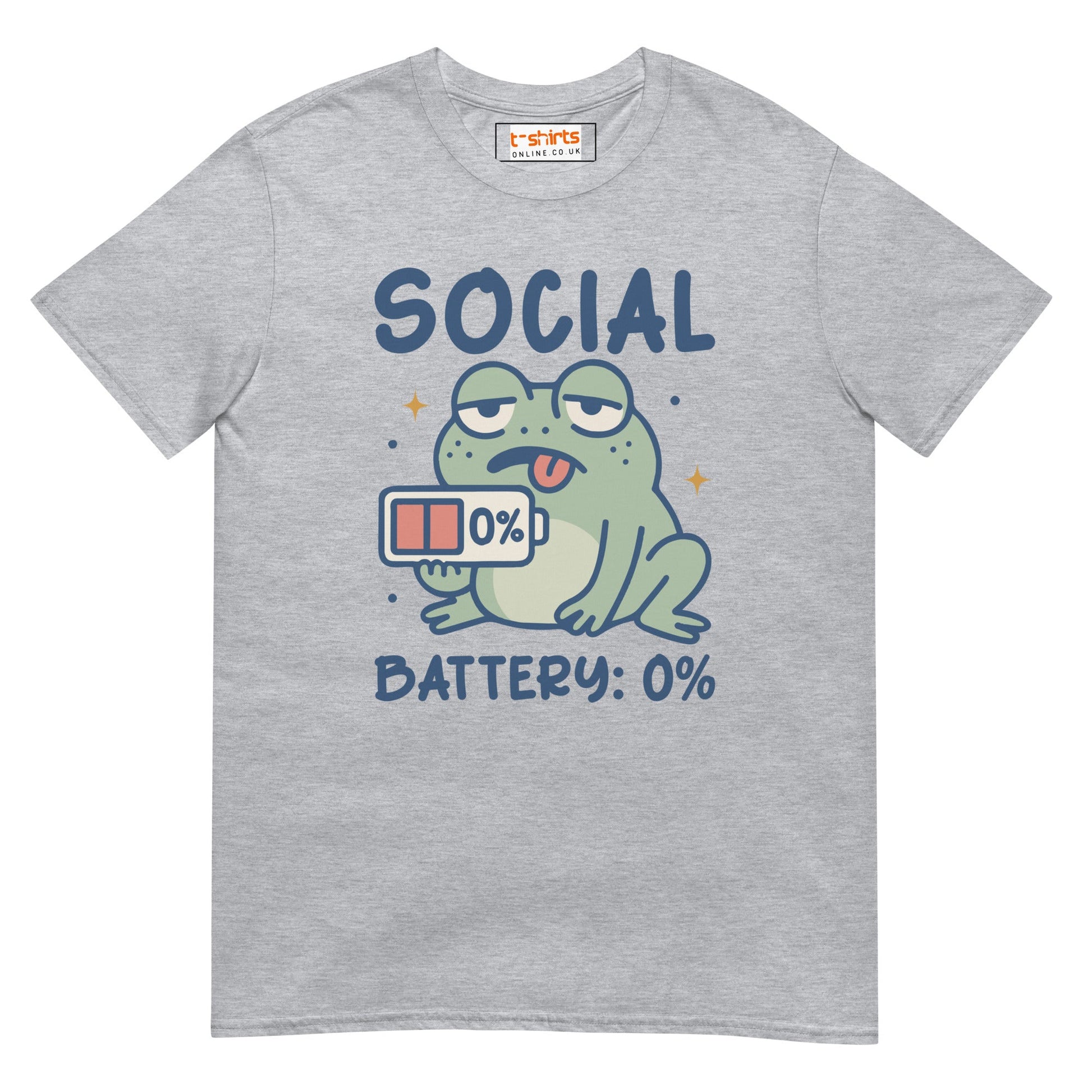 Social Battery T-Shirt - Sport Grey - T-Shirts Online