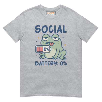 Social Battery T-Shirt - Sport Grey - T-Shirts Online