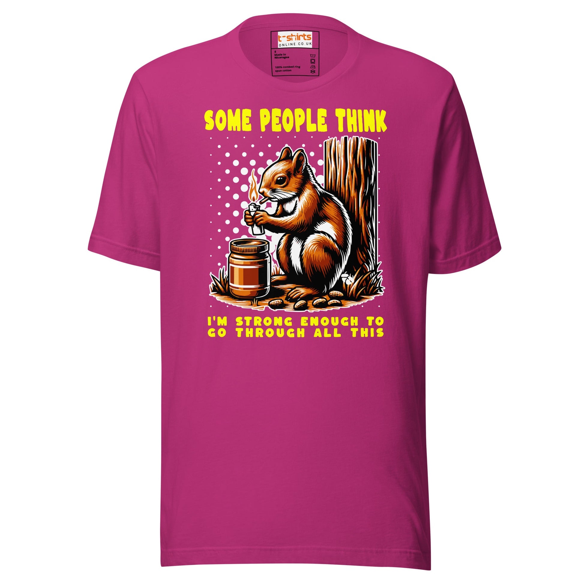 Some People Think T-Shirt | Funny Slogan T-Shirt - Berry - T-Shirts Online