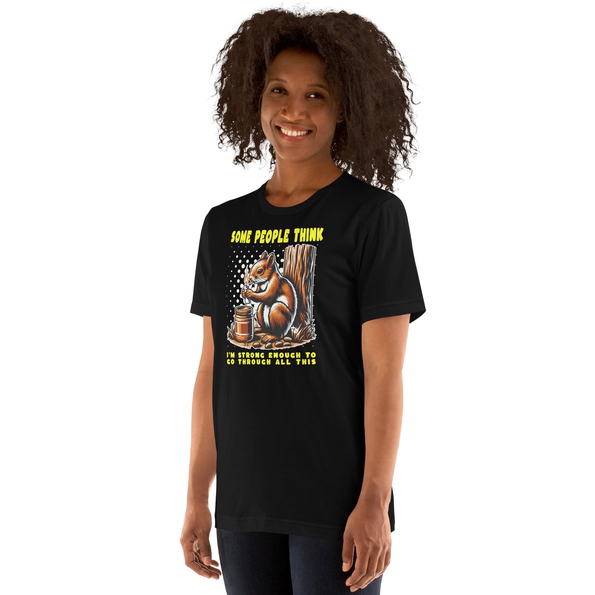 Some People Think T-Shirt | Funny Slogan T-Shirt - Black - T-Shirts Online