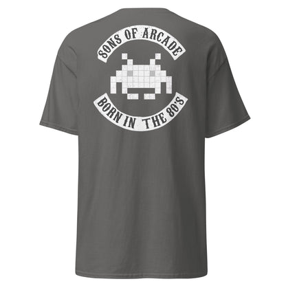 Sons of Arcade T-Shirt – Retro 80s Gamer Tee - Charcoal - T-Shirts Online