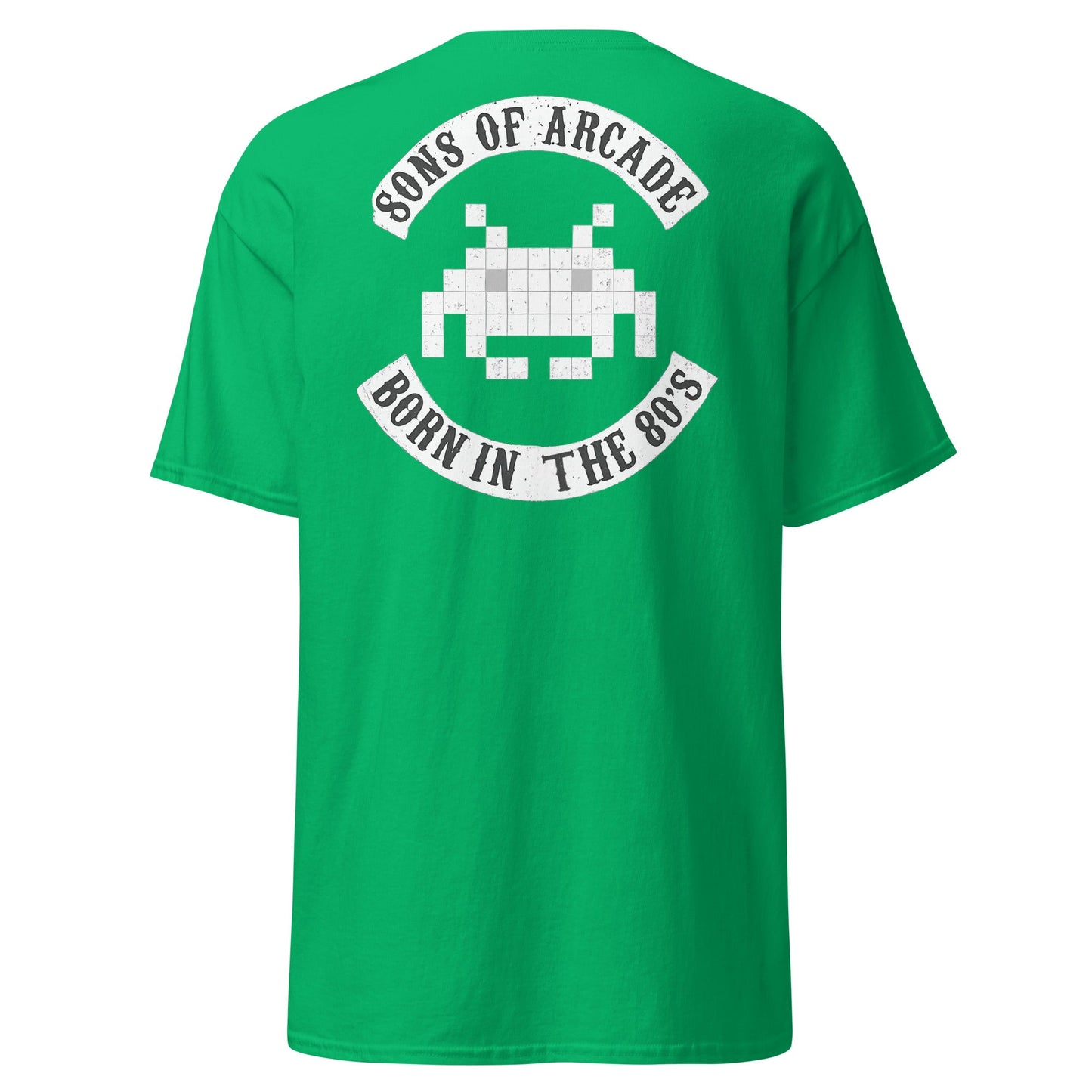 Sons of Arcade T-Shirt – Retro 80s Gamer Tee - Irish Green - T-Shirts Online