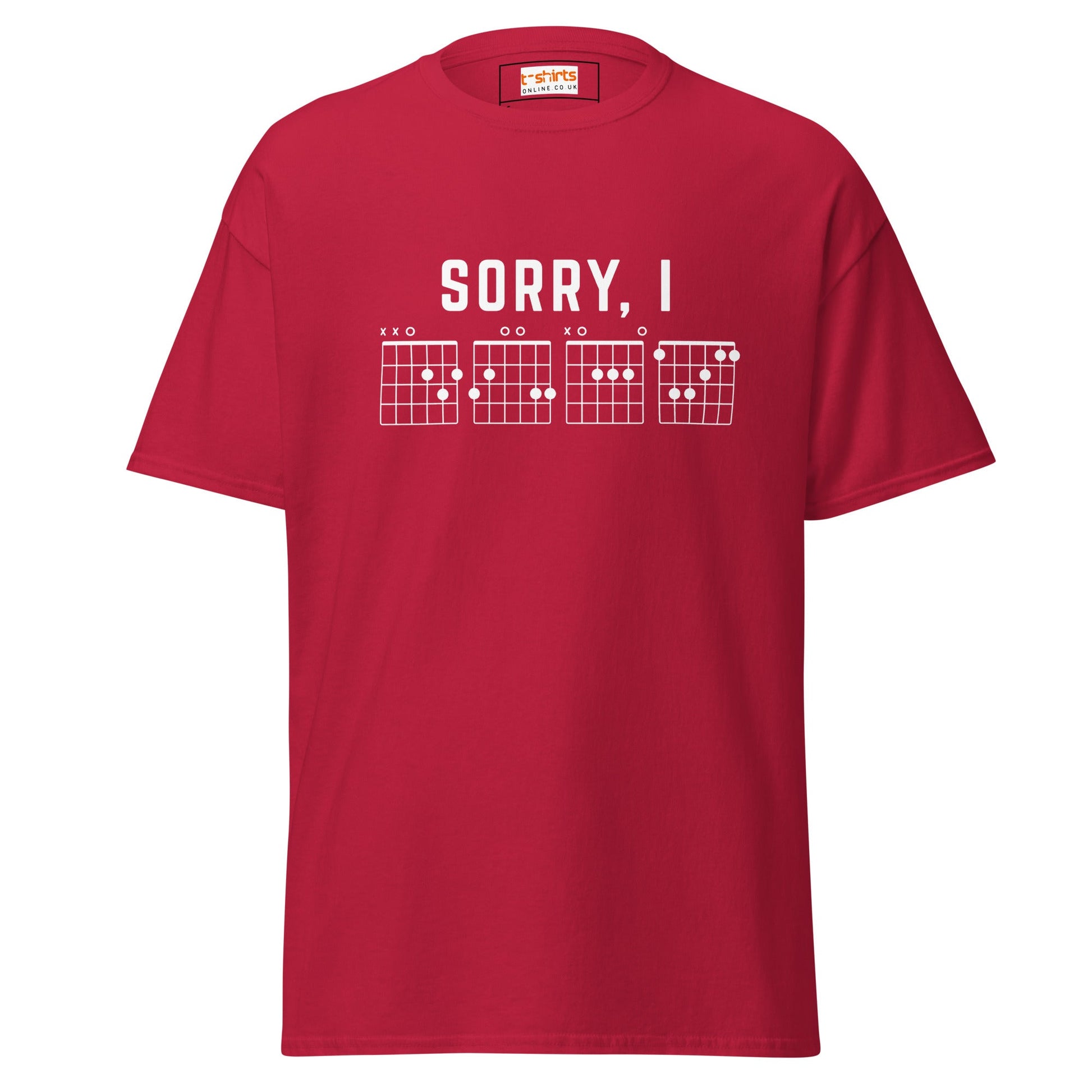 Sorry I DGAF T-Shirt | Sassy Music Lover Tee - Cardinal - T-Shirts Online