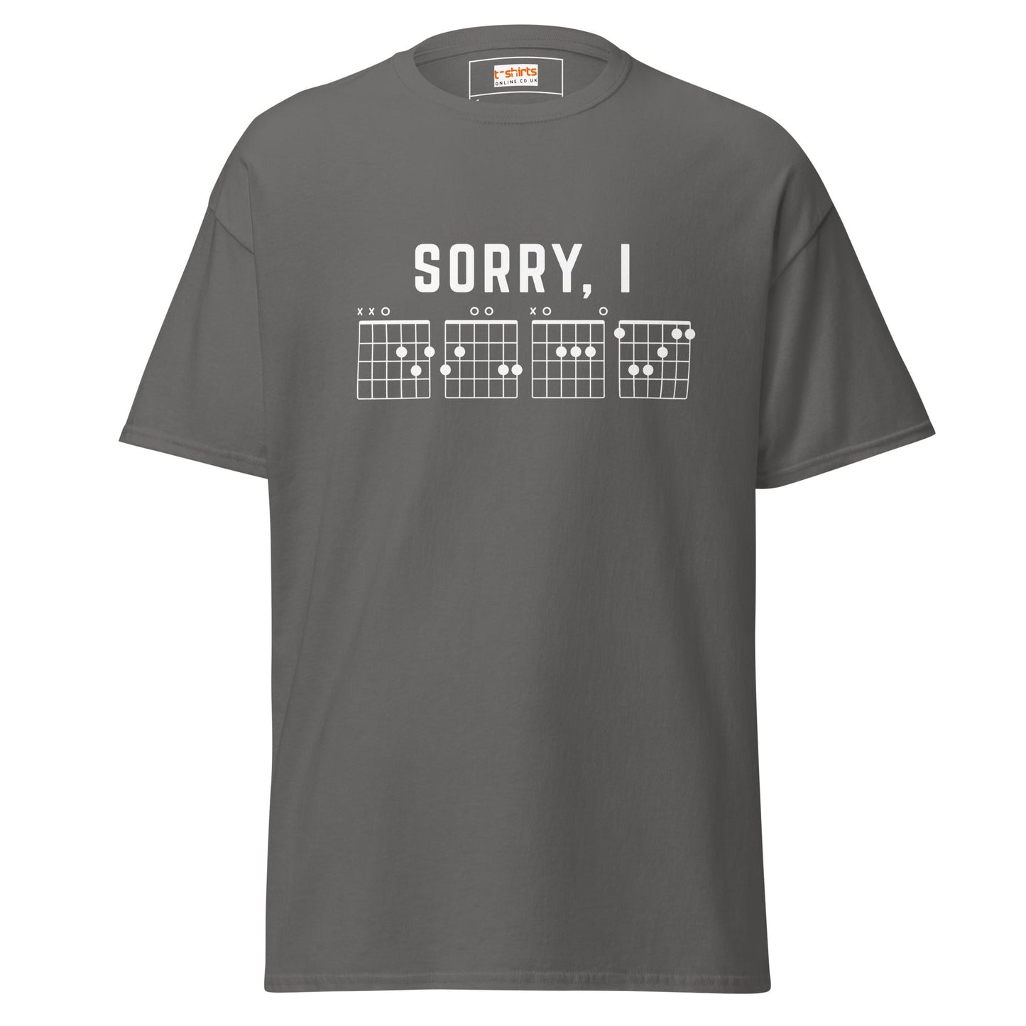 Sorry I DGAF T-Shirt | Sassy Music Lover Tee - Charcoal - T-Shirts Online