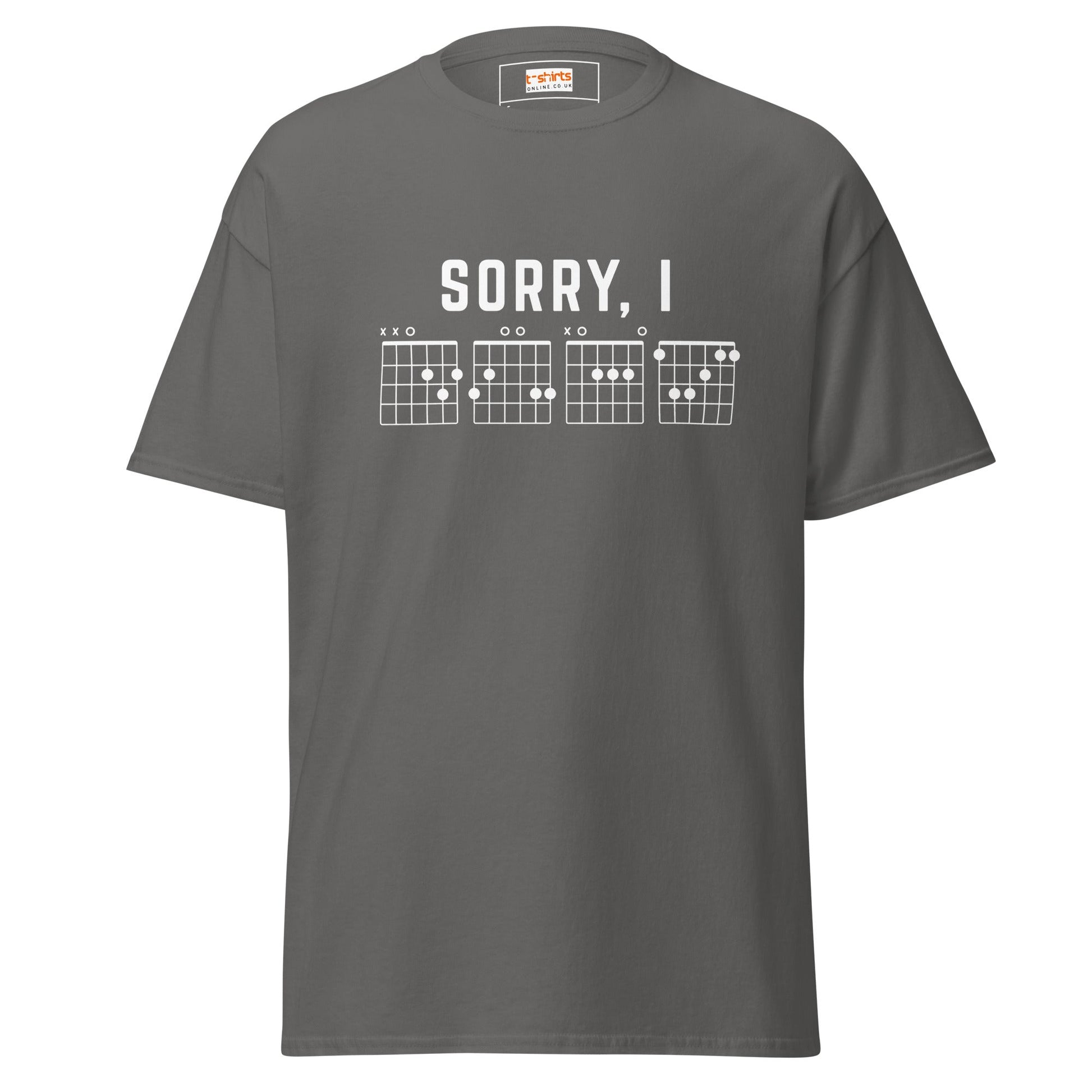 Sorry I DGAF T-Shirt | Sassy Music Lover Tee - Charcoal - T-Shirts Online