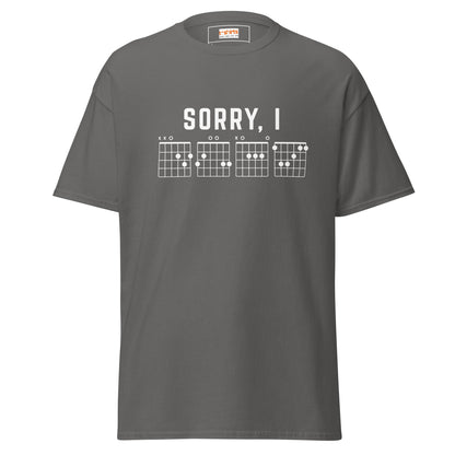 Sorry I DGAF T-Shirt | Sassy Music Lover Tee - Charcoal - T-Shirts Online