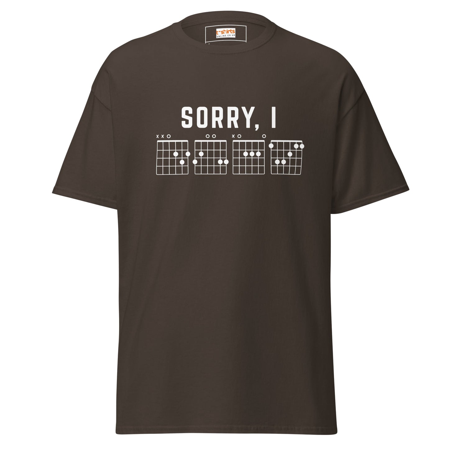 Sorry I DGAF T-Shirt | Sassy Music Lover Tee - Dark Chocolate - T-Shirts Online