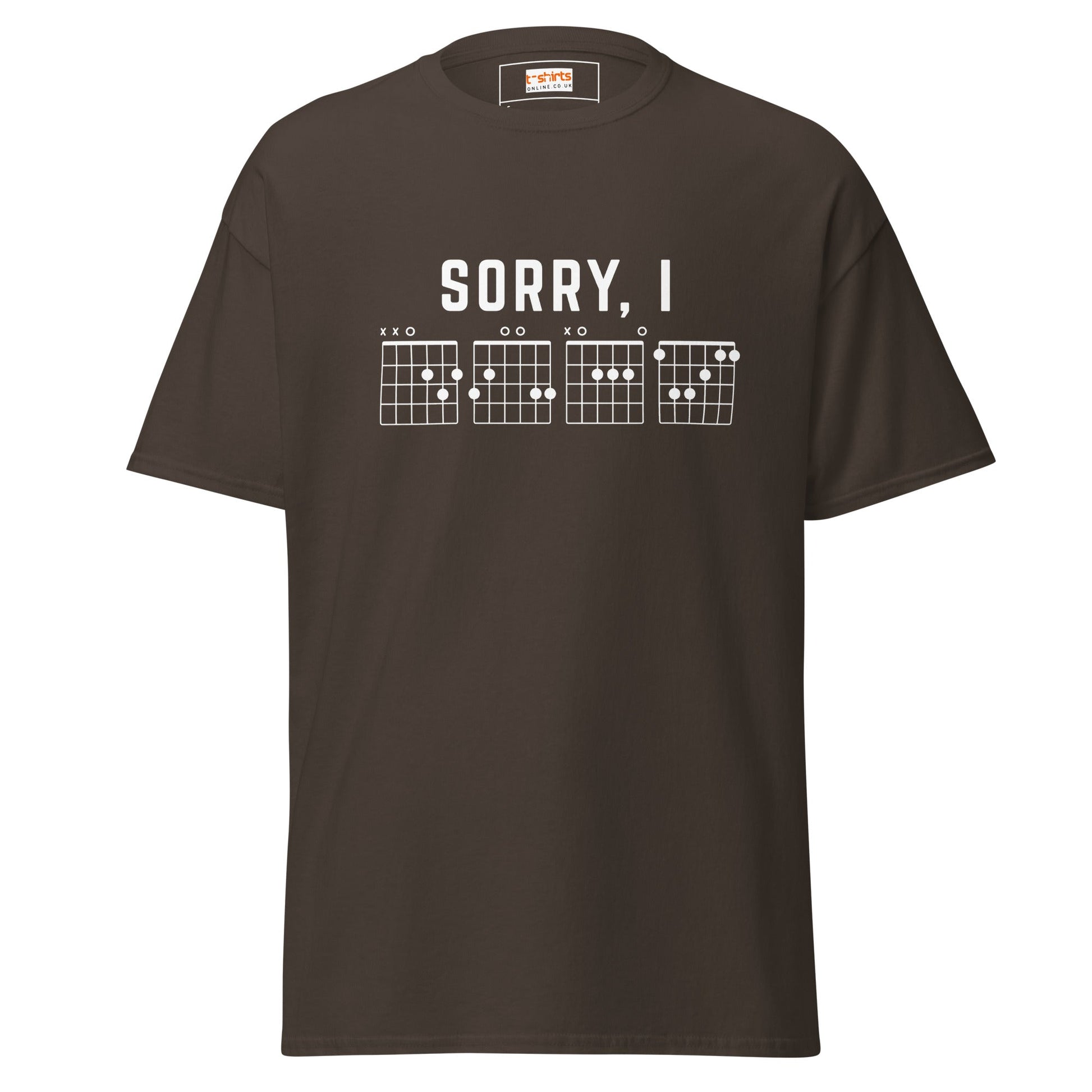 Sorry I DGAF T-Shirt | Sassy Music Lover Tee - Dark Chocolate - T-Shirts Online