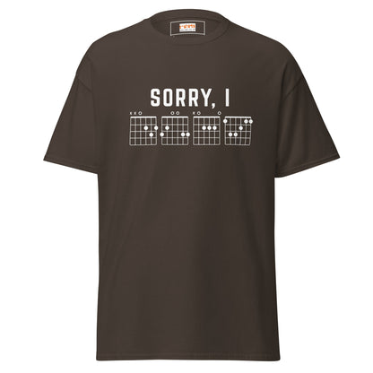 Sorry I DGAF T-Shirt | Sassy Music Lover Tee - Dark Chocolate - T-Shirts Online