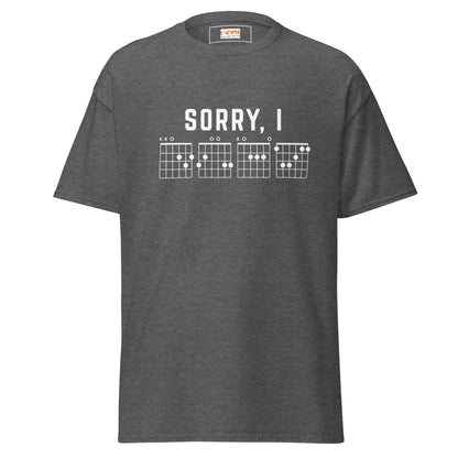Sorry I DGAF T-Shirt | Sassy Music Lover Tee - Dark Heather - T-Shirts Online