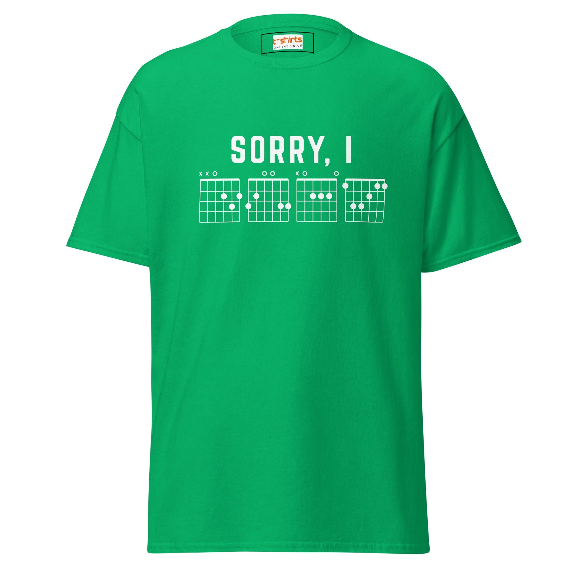 Sorry I DGAF T-Shirt | Sassy Music Lover Tee - Irish Green - T-Shirts Online
