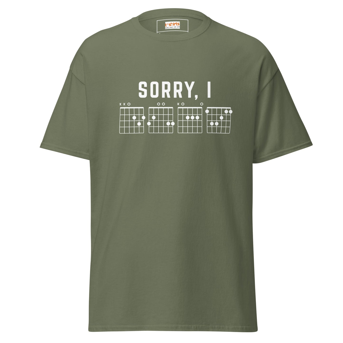 Sorry I DGAF T-Shirt | Sassy Music Lover Tee - Military Green - T-Shirts Online